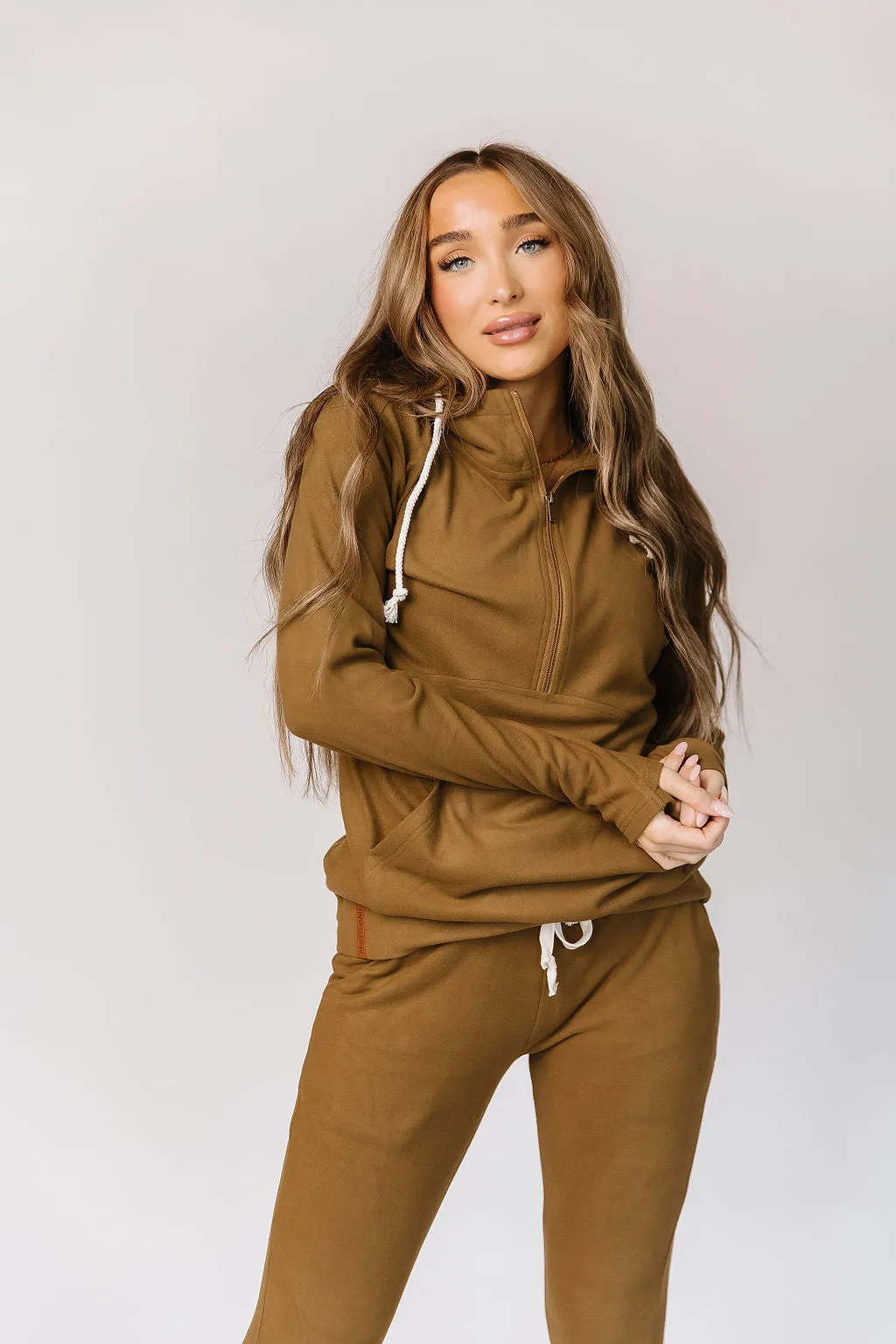 Ampersand Performance Fleece Halfzip Lemongrass Sweatshirt