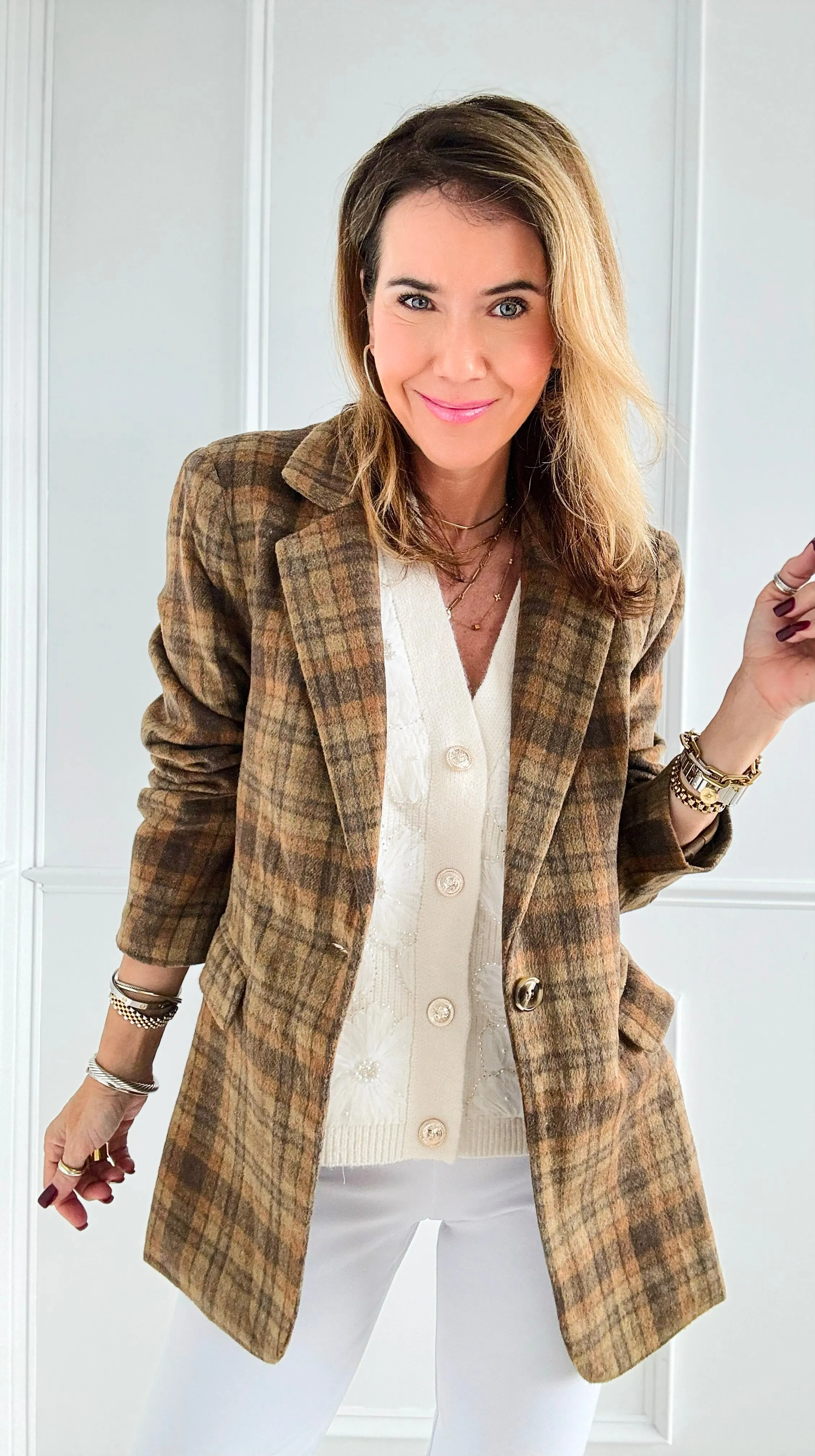 Autumn Affair Plaid Blazer