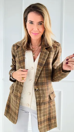 Autumn Affair Plaid Blazer