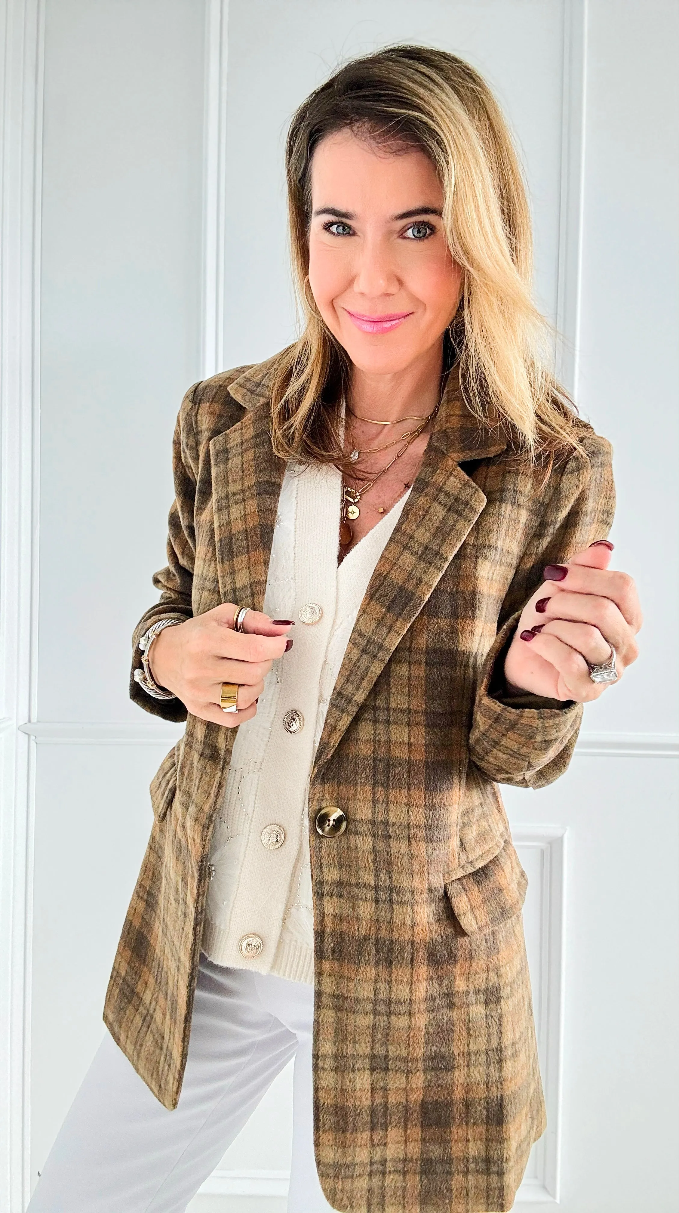 Autumn Affair Plaid Blazer