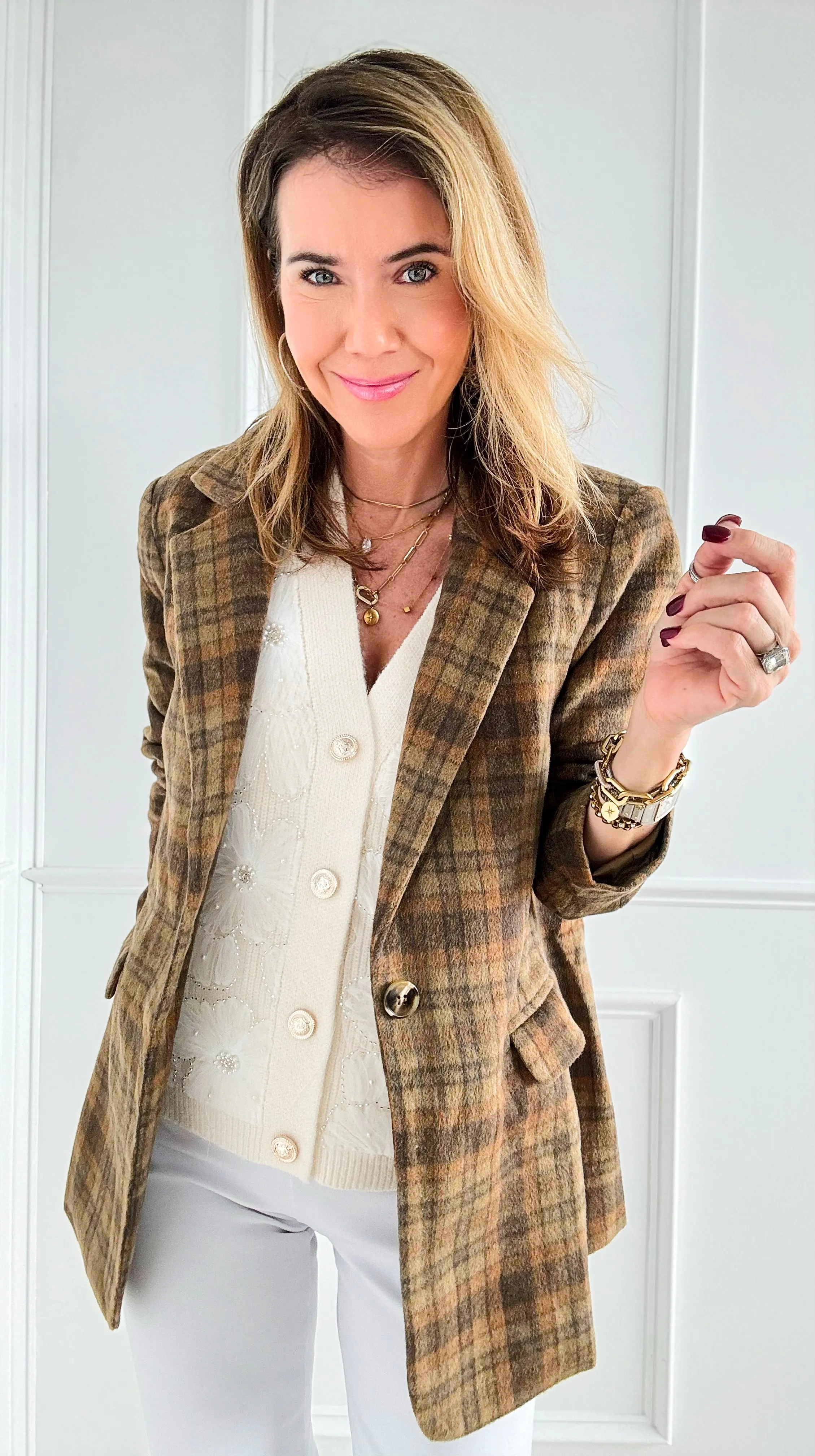 Autumn Affair Plaid Blazer