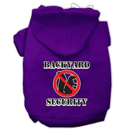 Backyard Security Screen Print Pet Hoodies Purple Size L (14)
