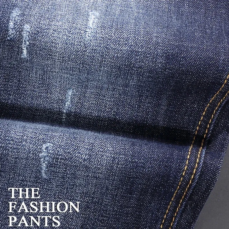 Blue Slim Fit Ripped Jeans