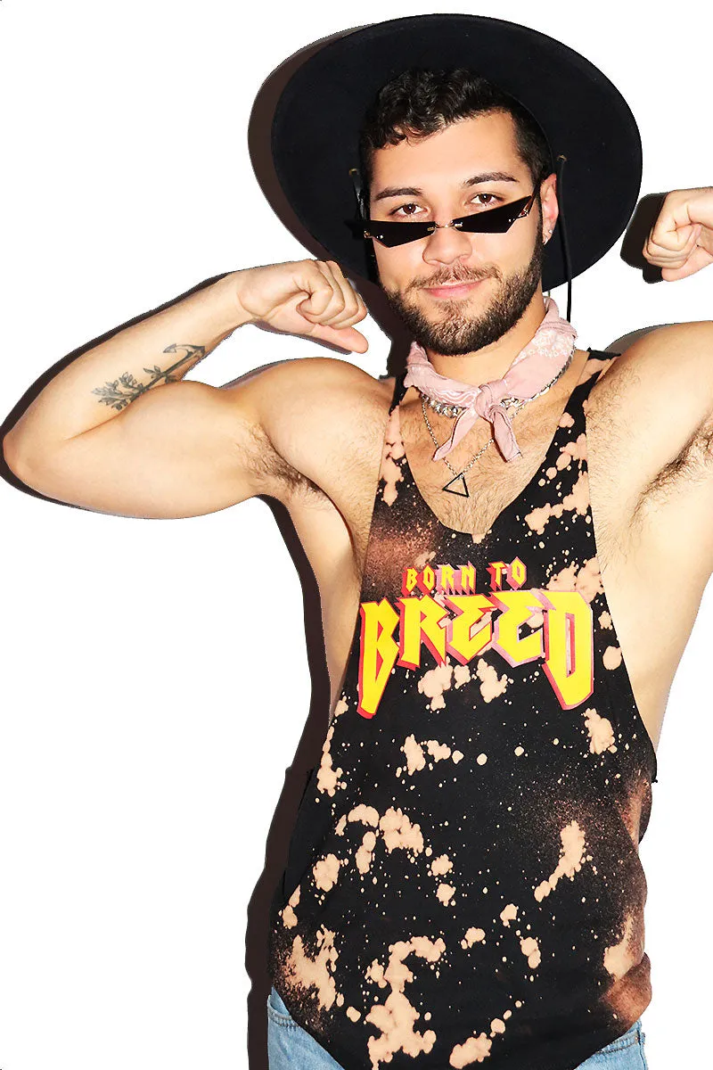Born To Breed String Tank-Black Spot