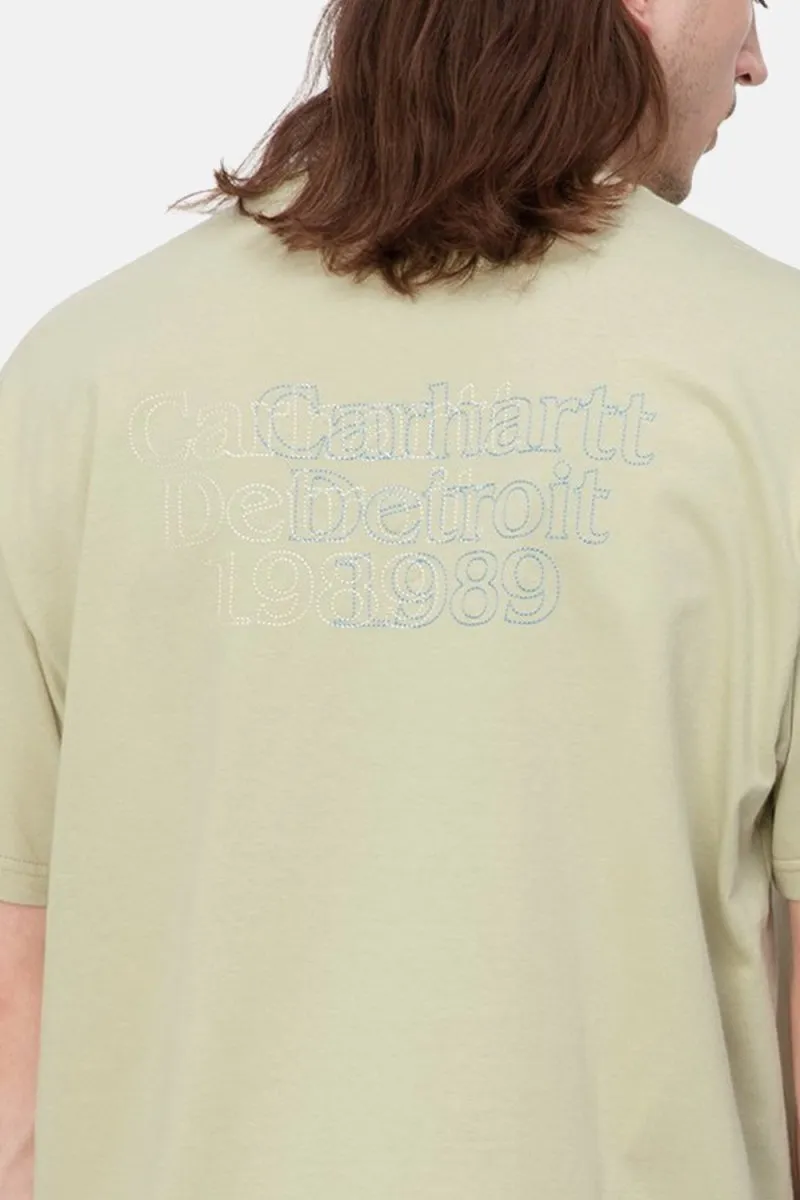 Carhartt WIP Short Sleeved Embroidered Duel T-Shirt (Agave Green)