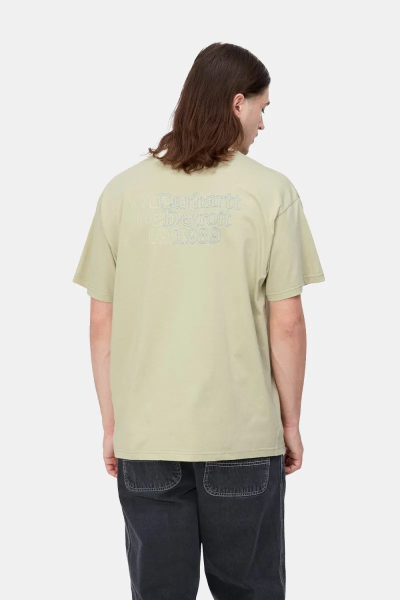 Carhartt WIP Short Sleeved Embroidered Duel T-Shirt (Agave Green)