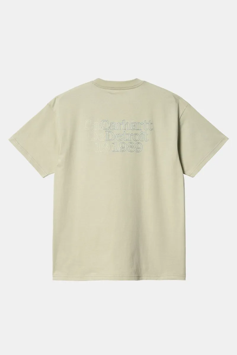 Carhartt WIP Short Sleeved Embroidered Duel T-Shirt (Agave Green)