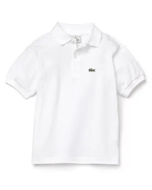 Classic pique for boys.  Polo Shirt – Small Child Big baby Lacoste, White