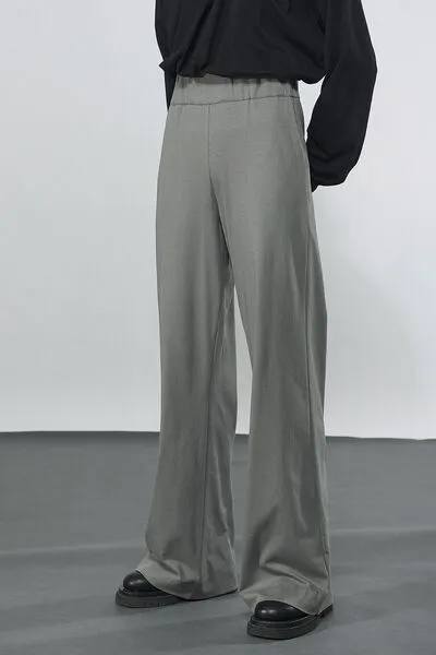 ELASTIC WAIST COTTON TROUSERS