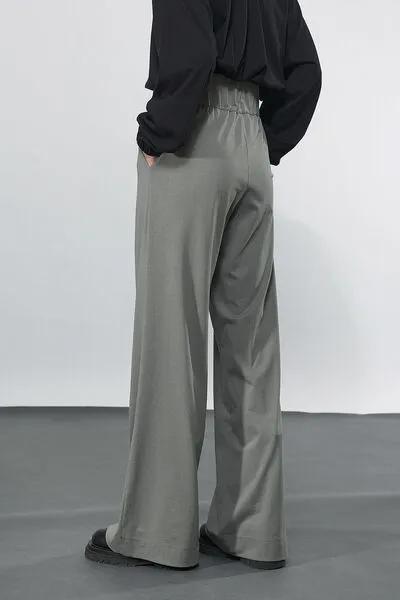 ELASTIC WAIST COTTON TROUSERS