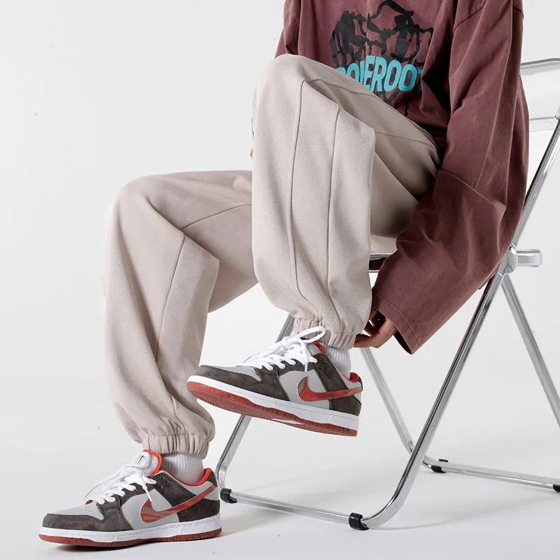 Elastic Waist Knitted Sports Tapered Sweatpant