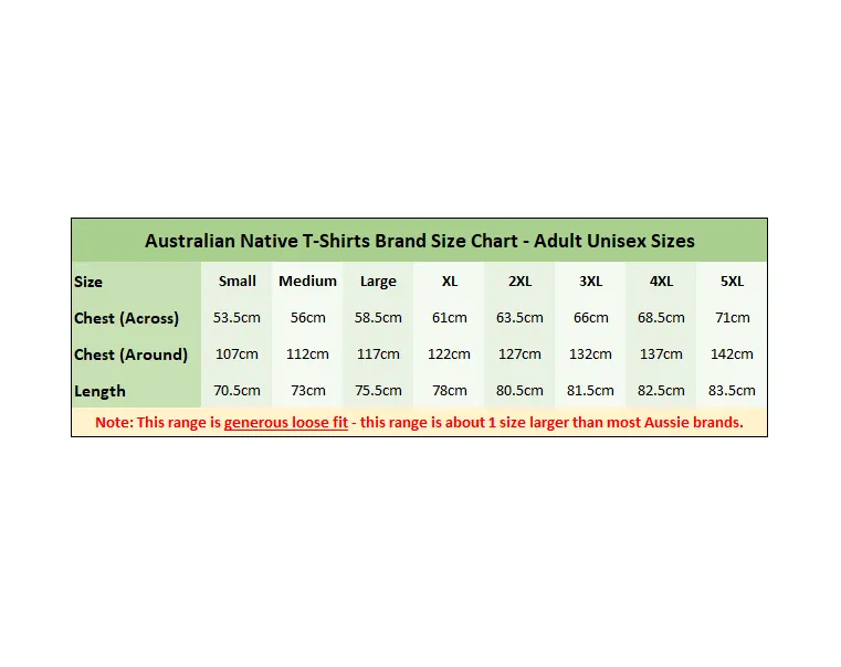 Fair Dinkum True Blue Aussie Adults T-Shirt (Various Colours)