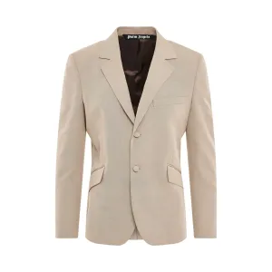 Fitted Retro Blazer in Beige