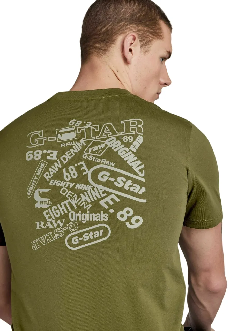 G-Star Raw Men's Back Graphic Slim Short Sleeve T-Shirt