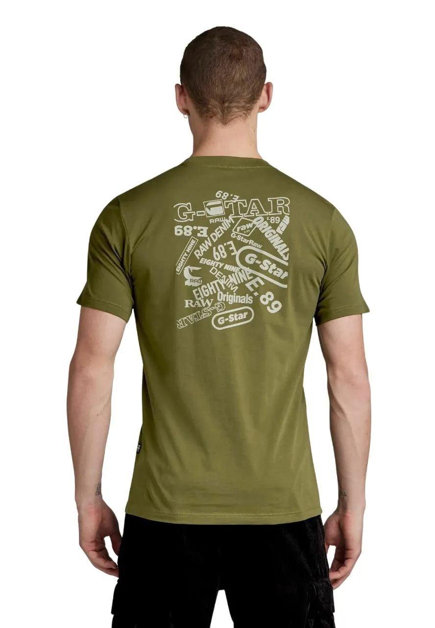 G-Star Raw Men's Back Graphic Slim Short Sleeve T-Shirt