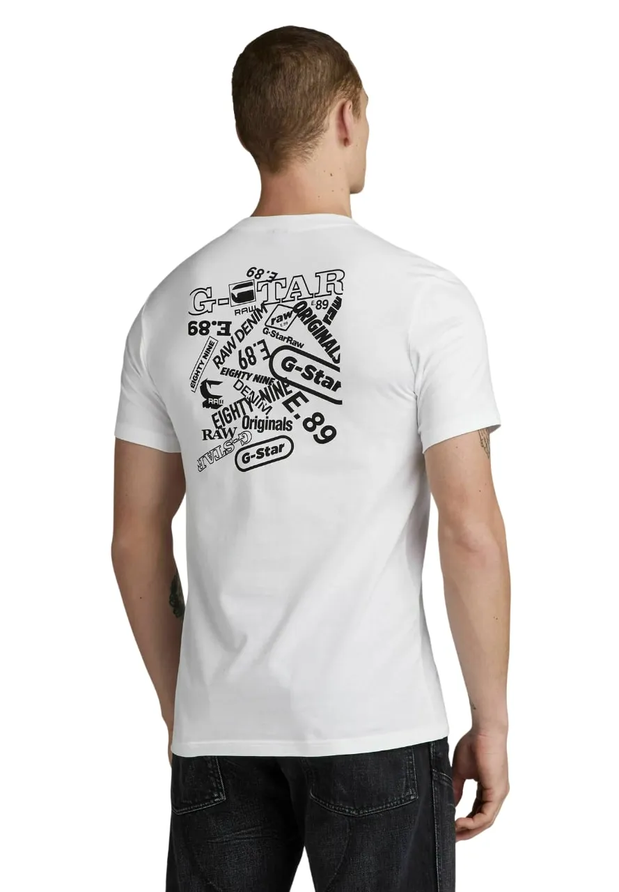 G-Star Raw Men's Back Graphic Slim Short Sleeve T-Shirt