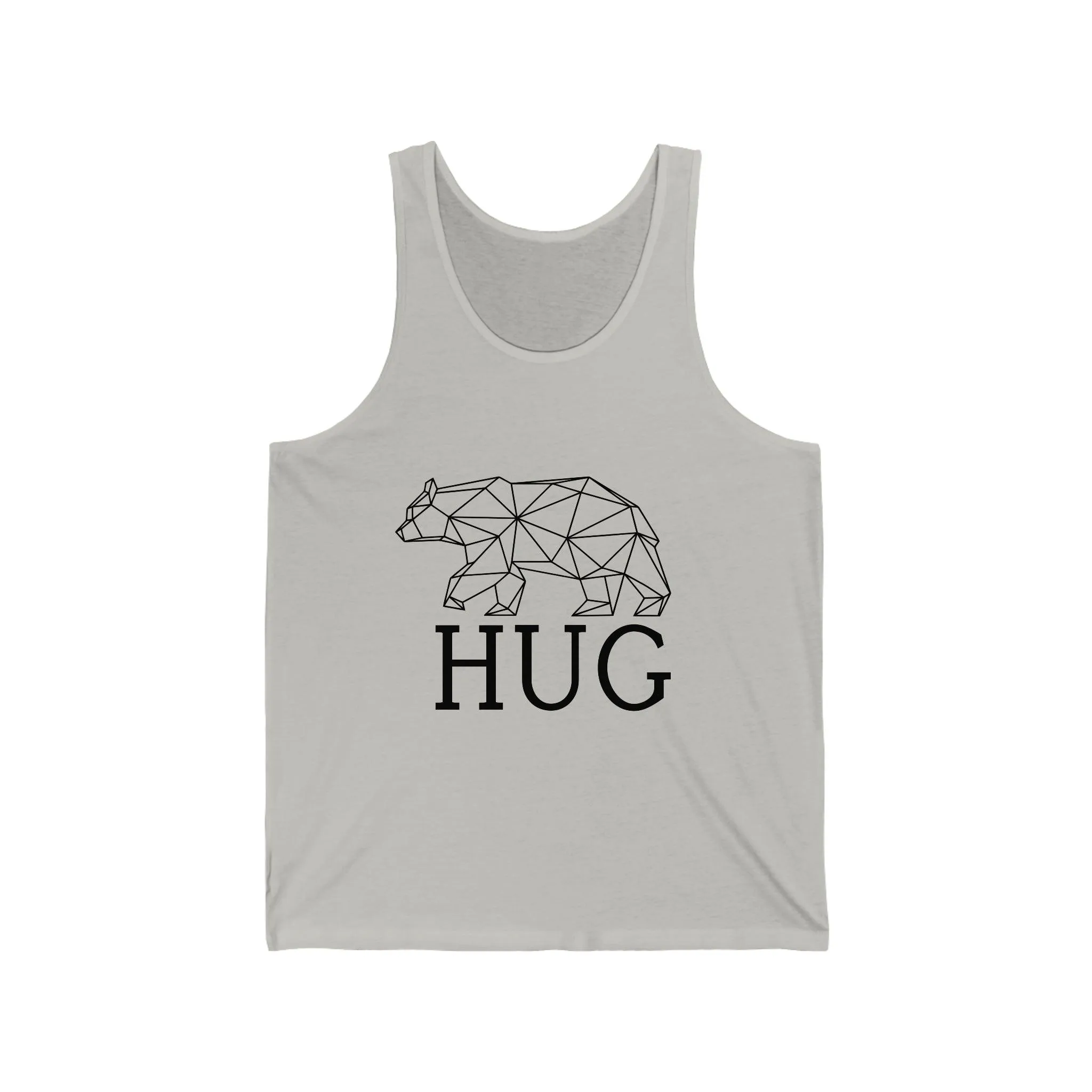Geometric Bear Hug 100% Cotton Unisex Jersey Tank