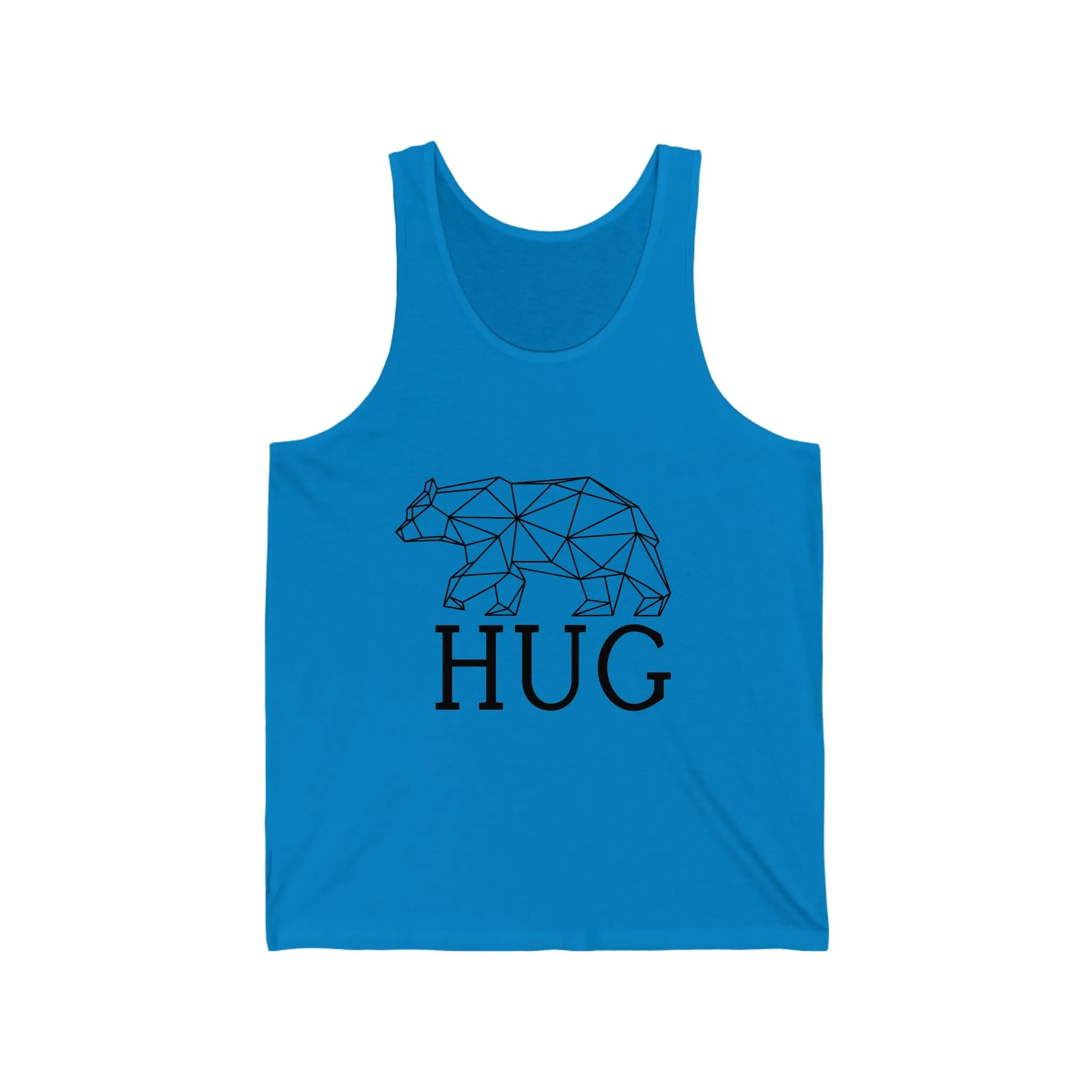 Geometric Bear Hug 100% Cotton Unisex Jersey Tank