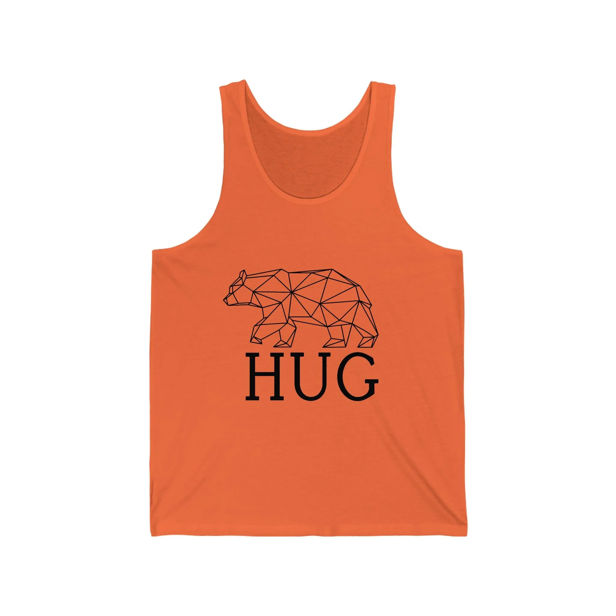 Geometric Bear Hug 100% Cotton Unisex Jersey Tank