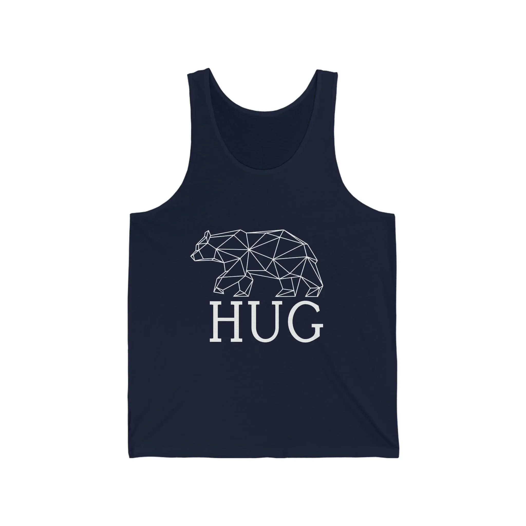 Geometric Bear Hug 100% Cotton Unisex Jersey Tank
