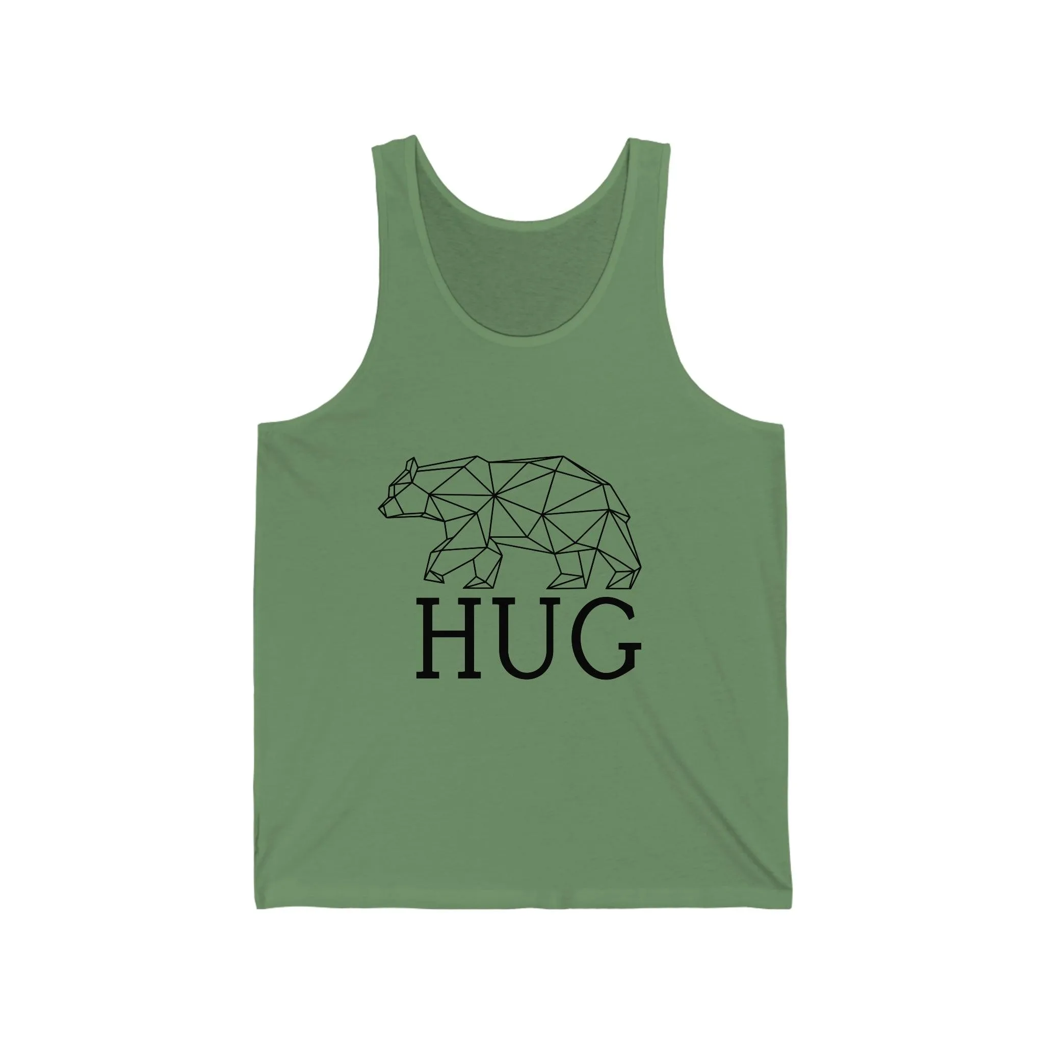 Geometric Bear Hug 100% Cotton Unisex Jersey Tank