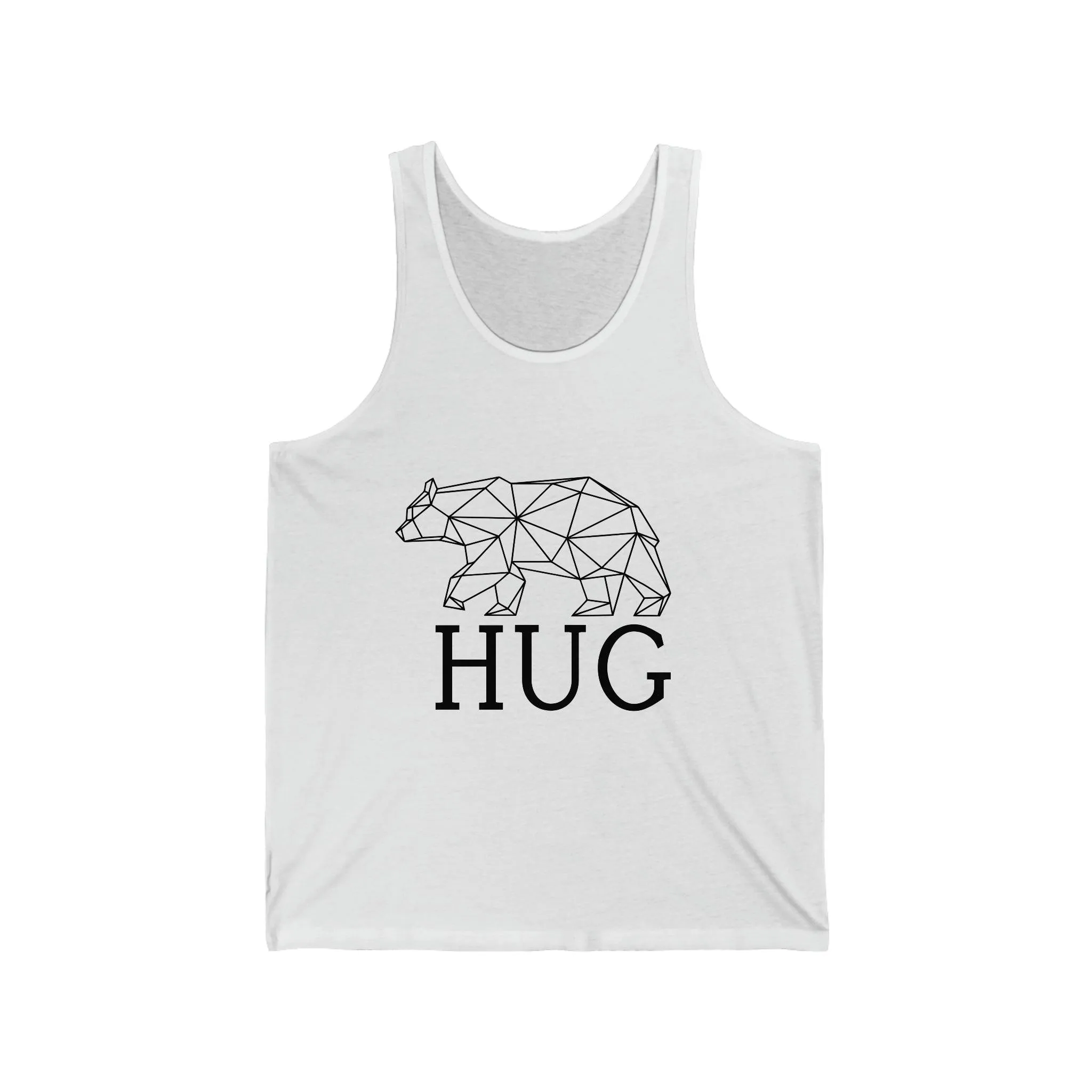 Geometric Bear Hug 100% Cotton Unisex Jersey Tank