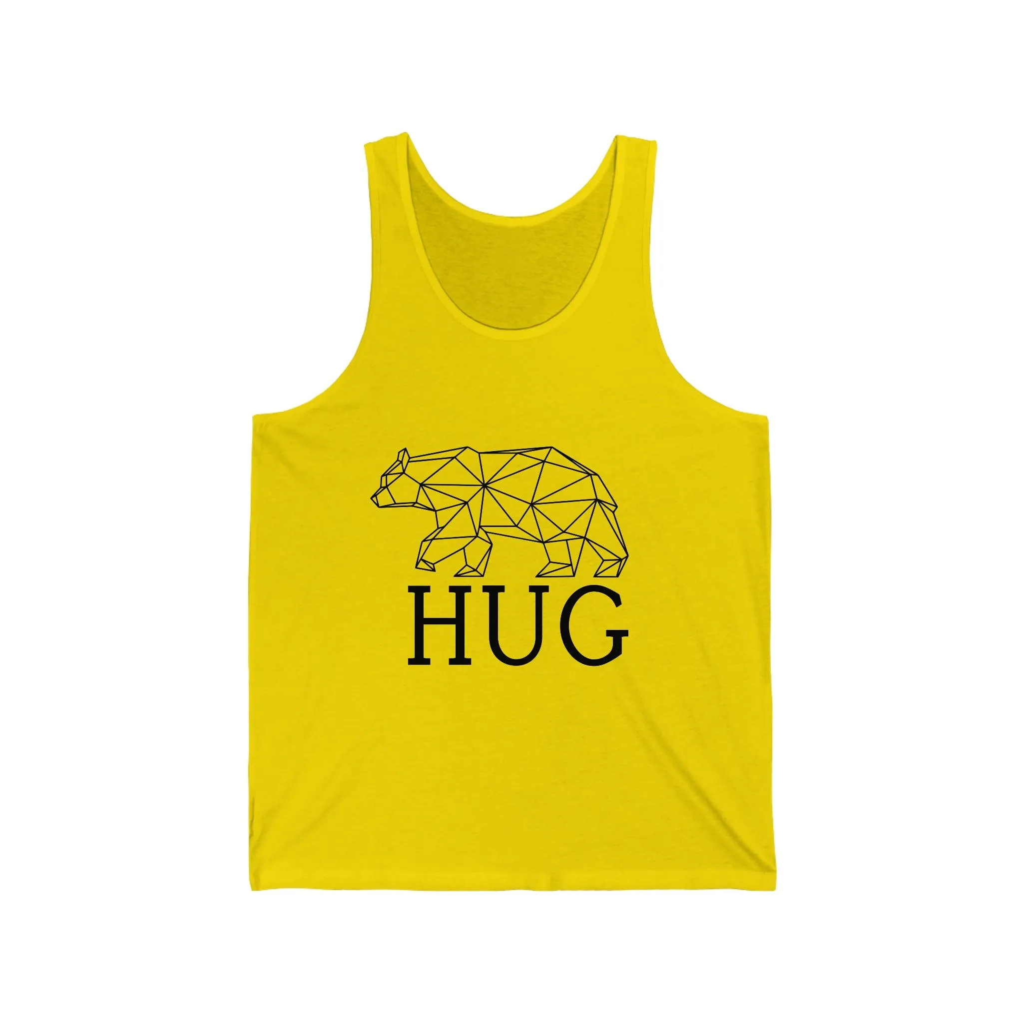 Geometric Bear Hug 100% Cotton Unisex Jersey Tank