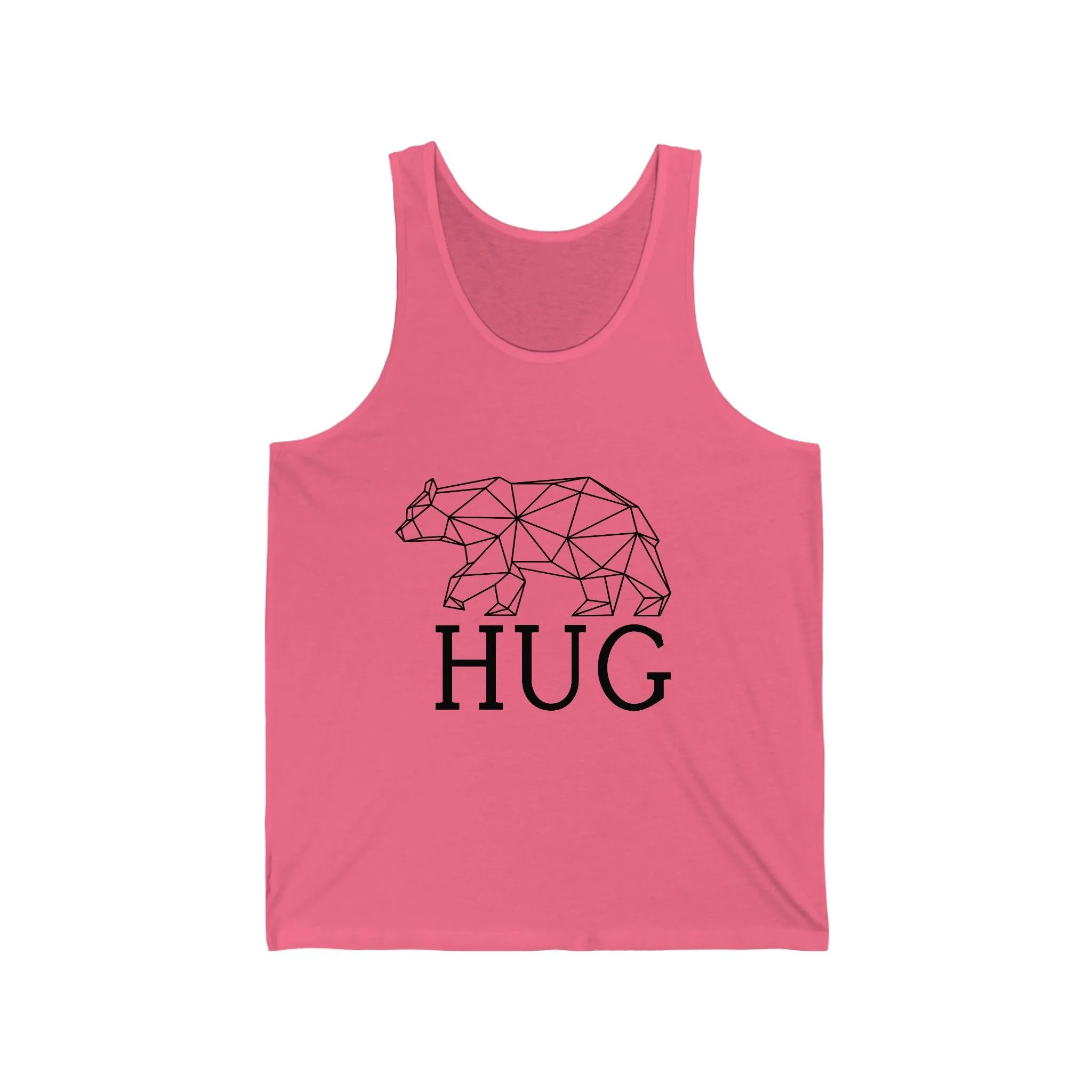 Geometric Bear Hug 100% Cotton Unisex Jersey Tank