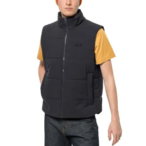 Jack Wolfskin Mens White Frost Windproof Water Repellent Gilet - Black