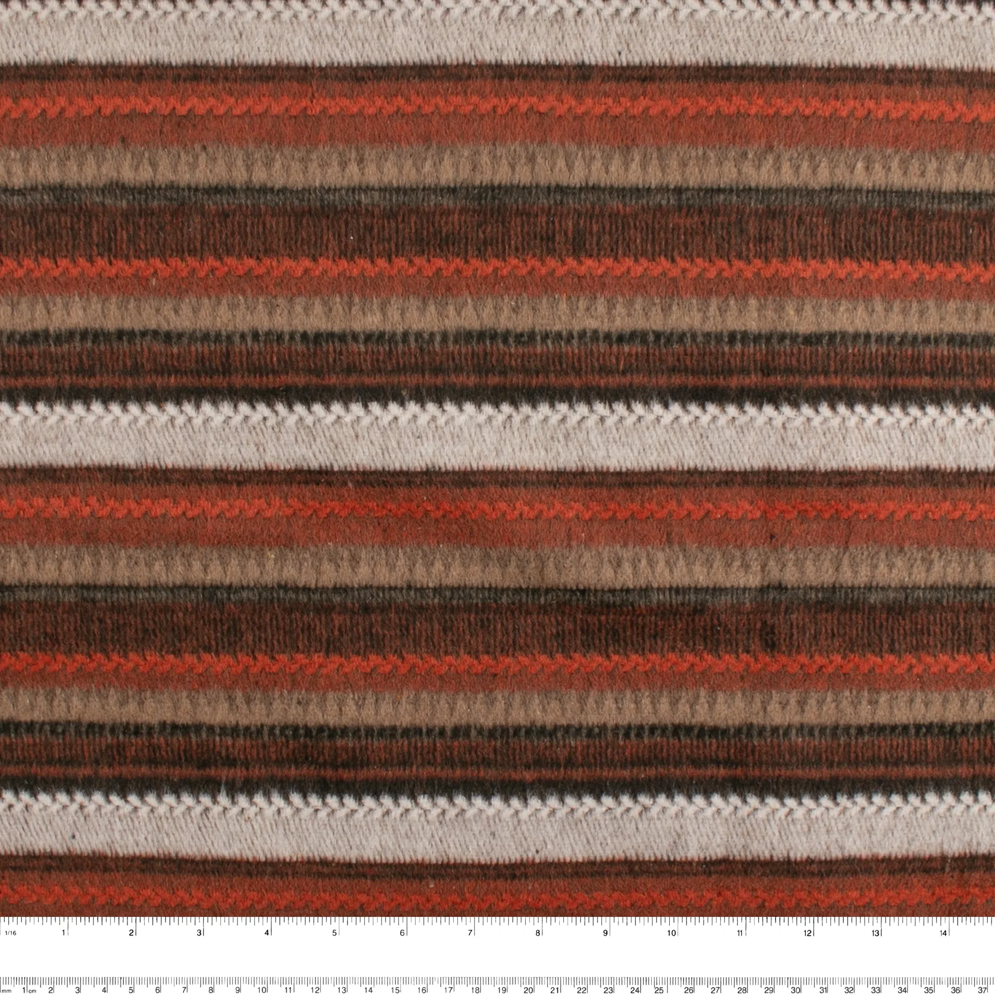 Printed Jacquard Coating - NEW MEXICO - Stripes - Orange