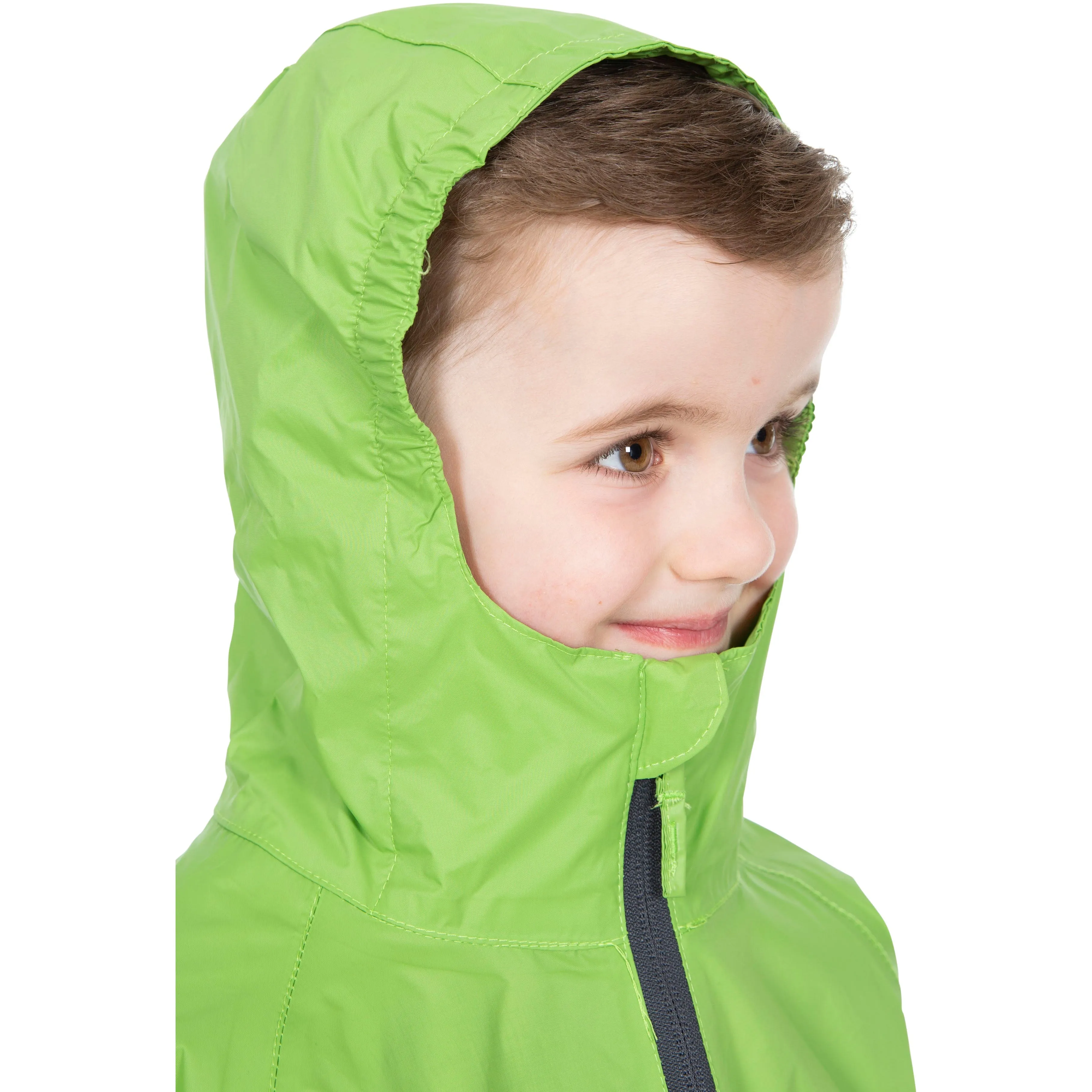 Qikpac Kids Packaway Unpadded Waterproof Jacket in Leaf Green