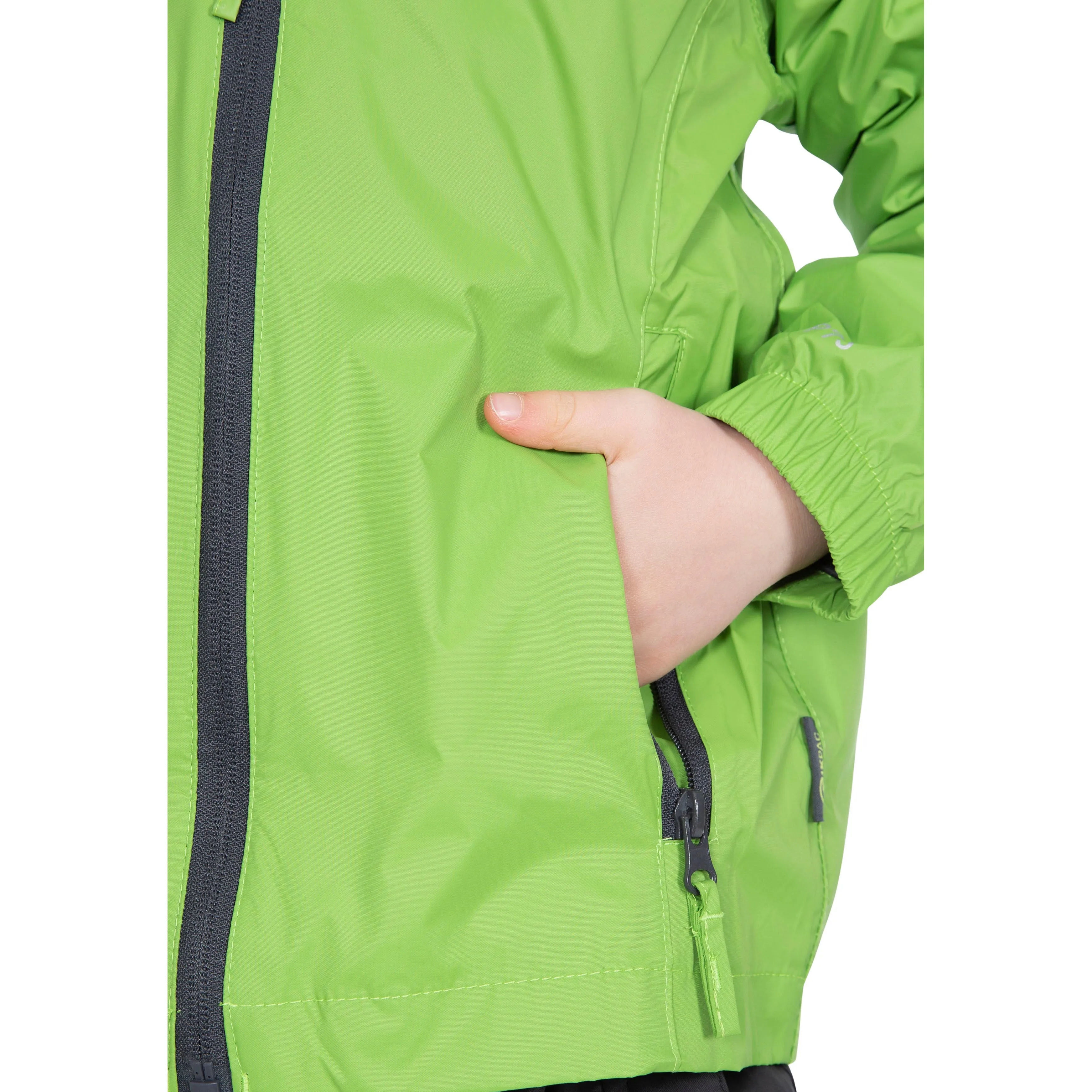 Qikpac Kids Packaway Unpadded Waterproof Jacket in Leaf Green
