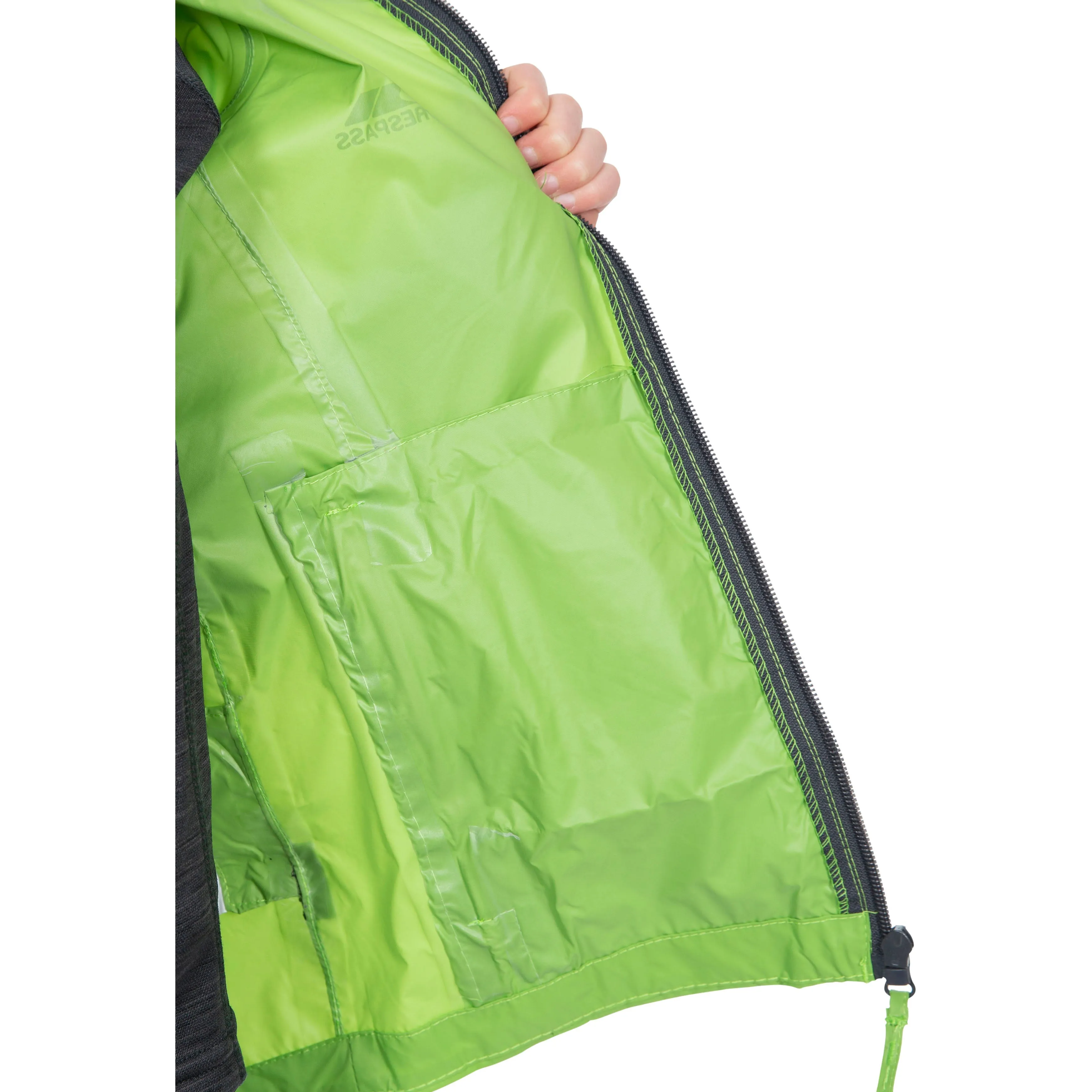 Qikpac Kids Packaway Unpadded Waterproof Jacket in Leaf Green