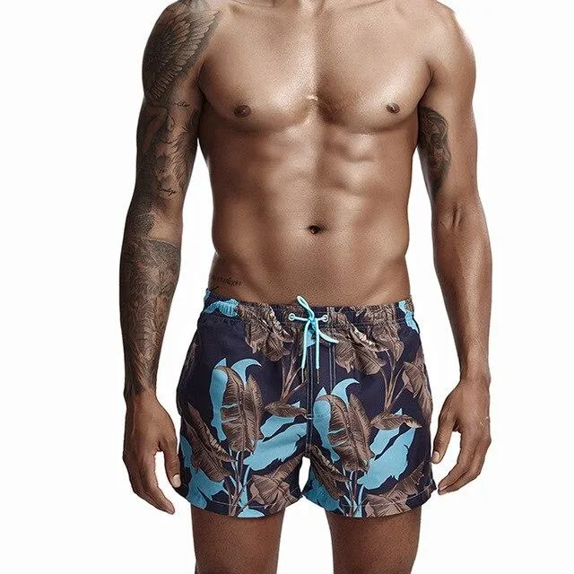 SEOBEAN 6 color Men Swimwear Swimsuits Beach Board Shorts Boxer Trunks Leisure Short Bottom Quick Dry Gay Men Brief Short Sunga