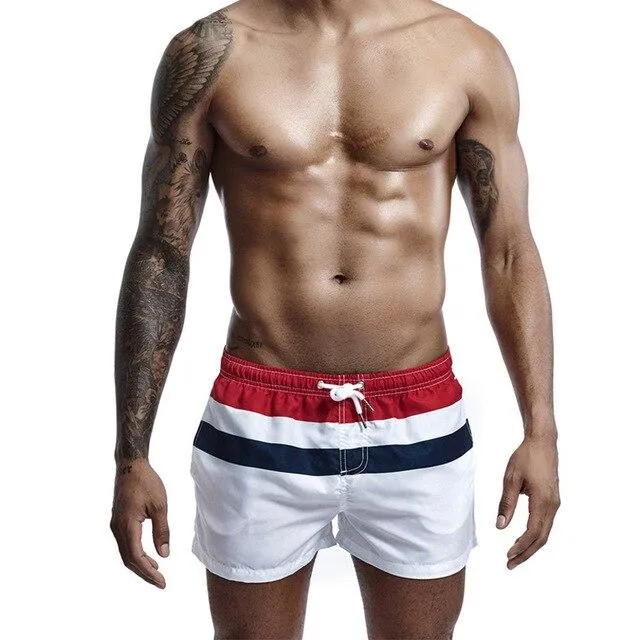 SEOBEAN 6 color Men Swimwear Swimsuits Beach Board Shorts Boxer Trunks Leisure Short Bottom Quick Dry Gay Men Brief Short Sunga