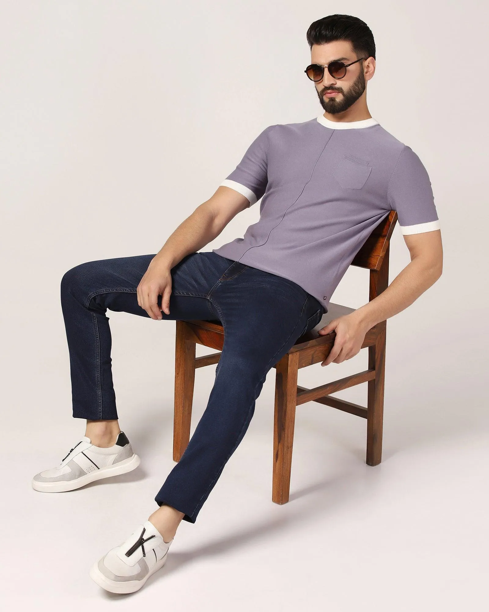 Slim Yonk Fit Indigo Textured Jeans - Hank