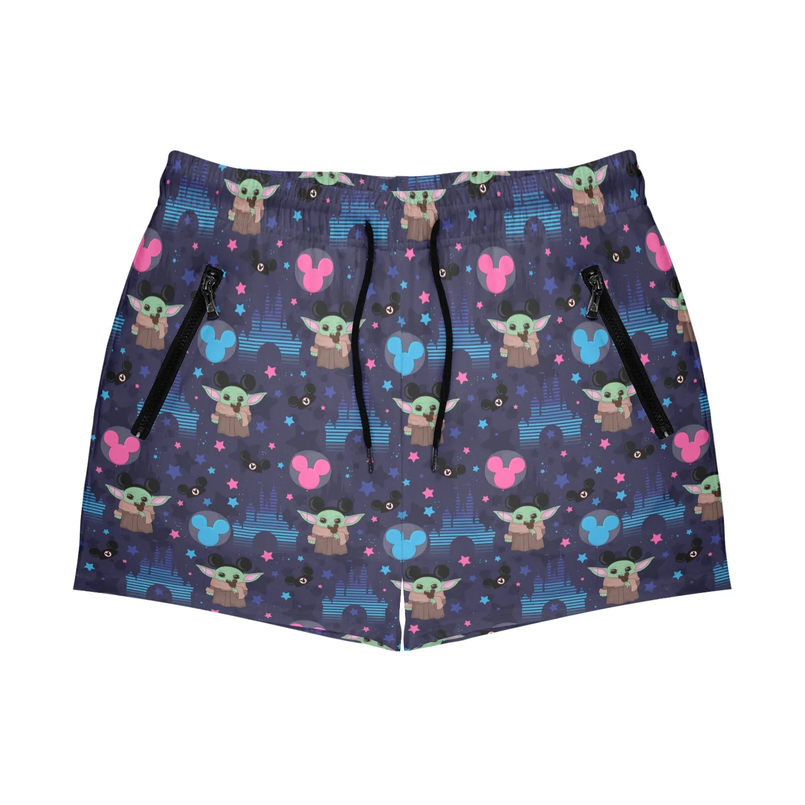 Star Wars Baby Yoda Castles Men's Quick Dry Athletic Shorts