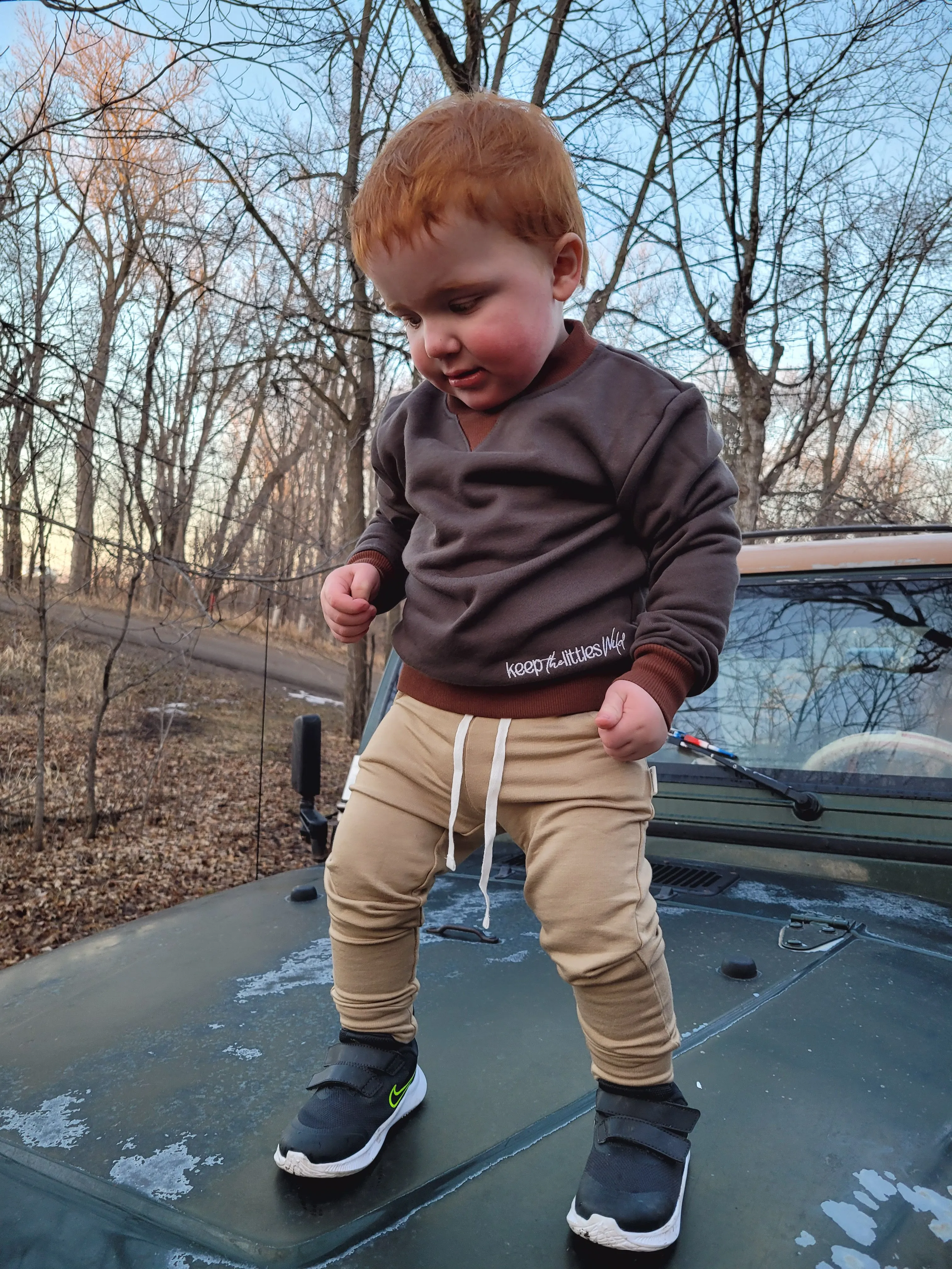 Tan bamboo jogger