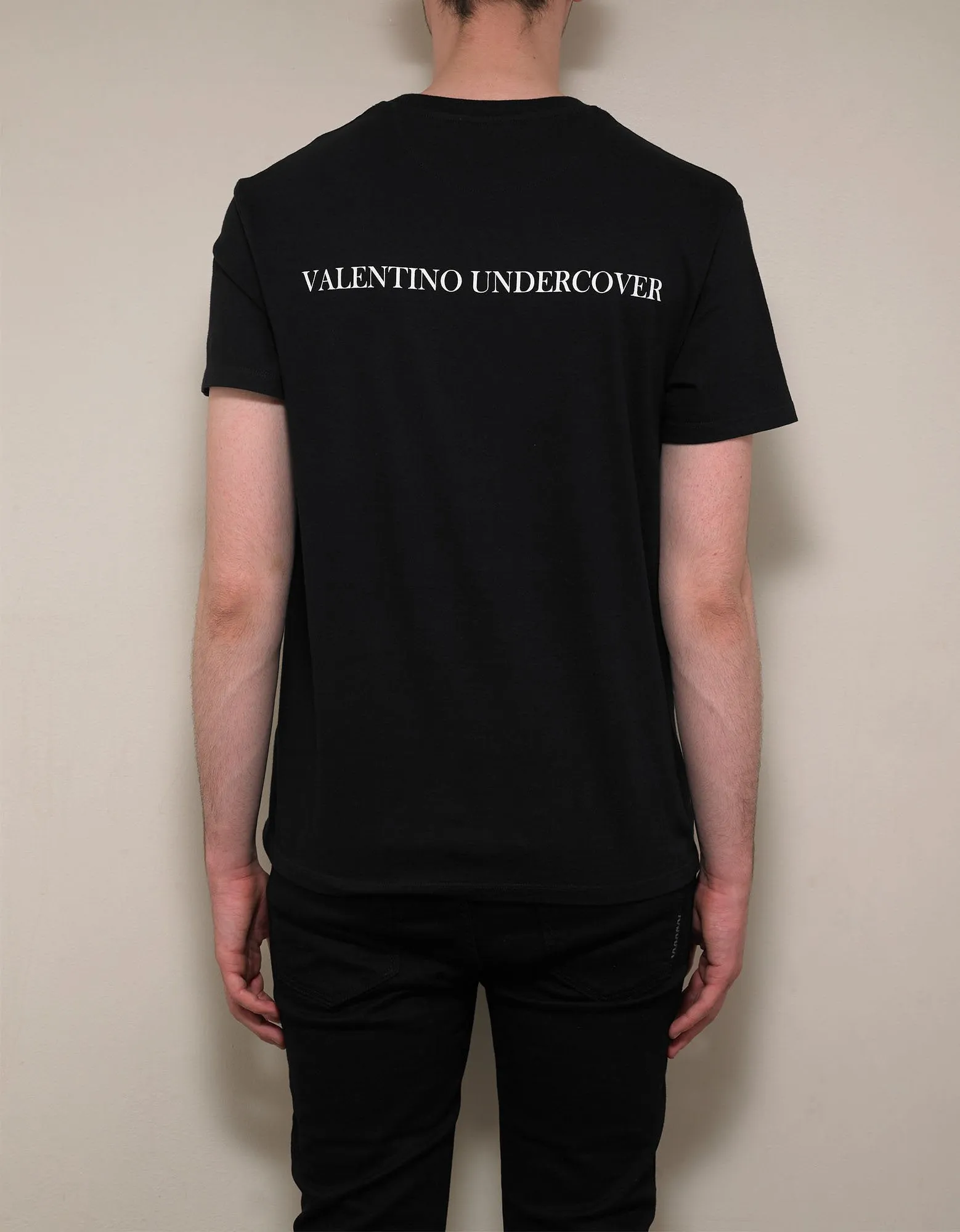 Undercover Black V Face UFO Print T-Shirt