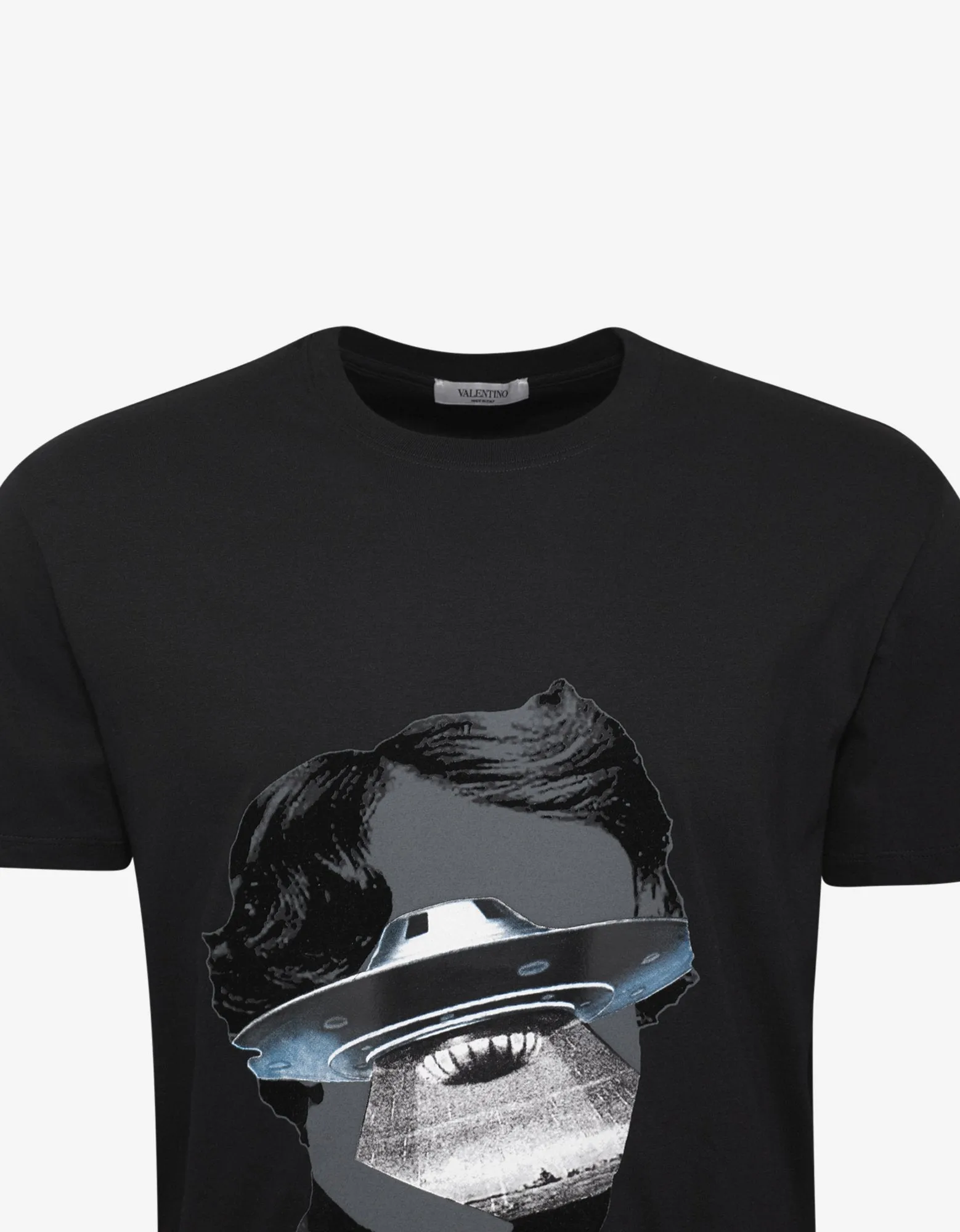 Undercover Black V Face UFO Print T-Shirt