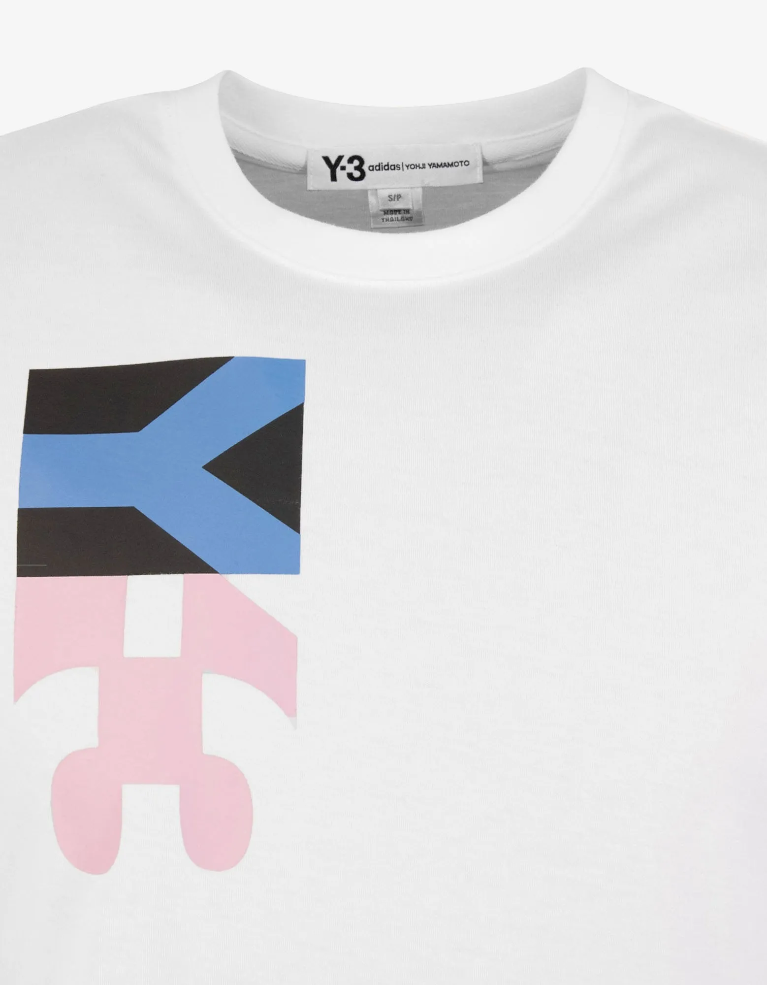 White Multi-Block Graphic T-Shirt