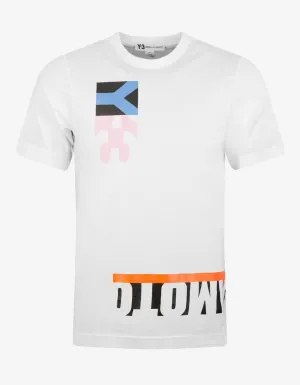 White Multi-Block Graphic T-Shirt